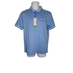 Report Collection Blue Polo Shirt Men's Medium Sustainable Fibers Cotton Blend